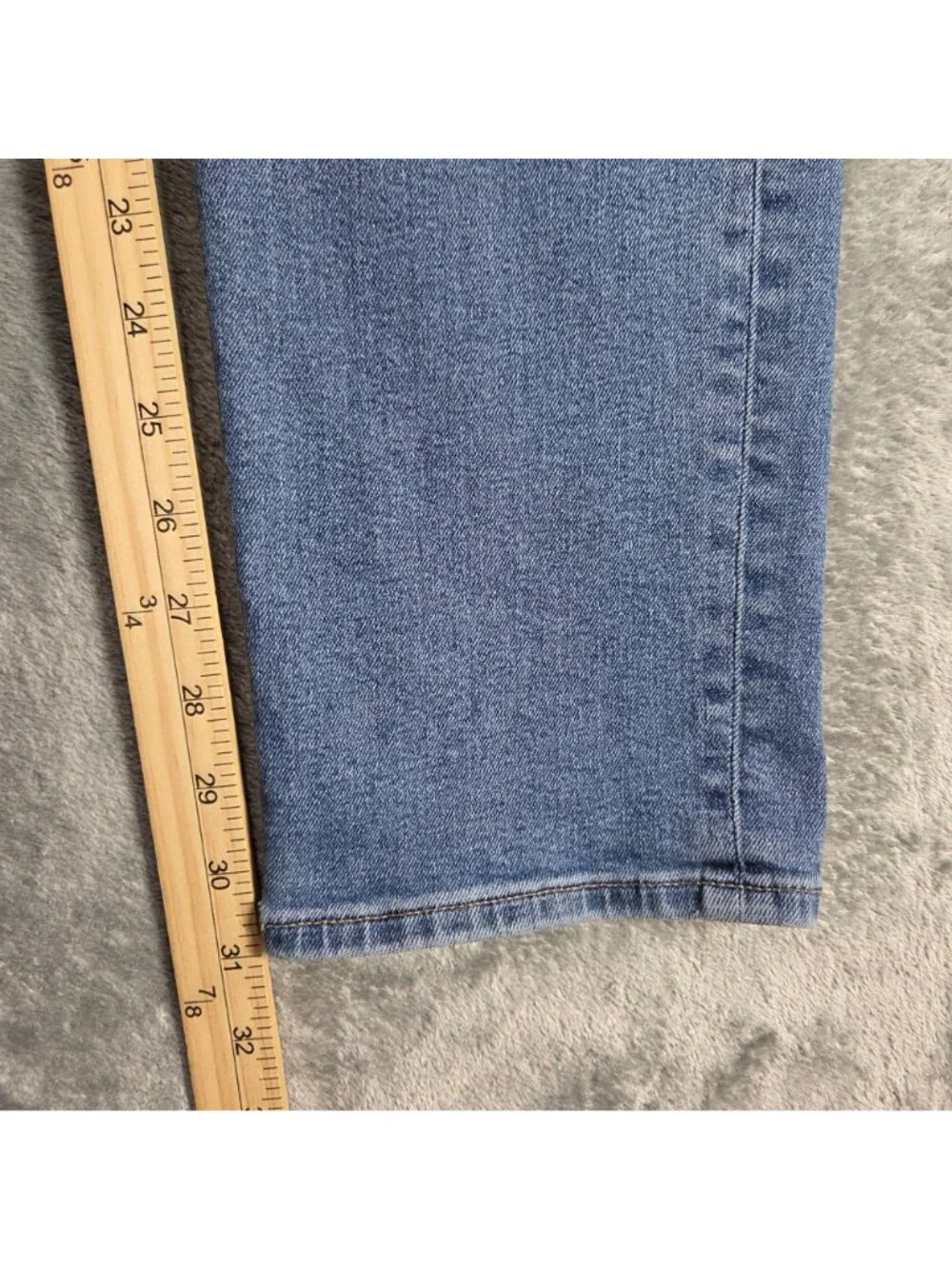 American Eagle Jeans Womens 8 X-Long Blue Mom Stretch Denim Retro Preppy - Picture 8 of 8
